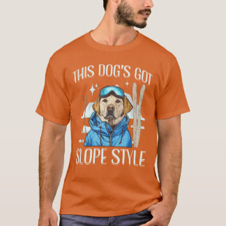 This Dogs Got Slope Style Cool Skiing Dog retro fr T-Shirt