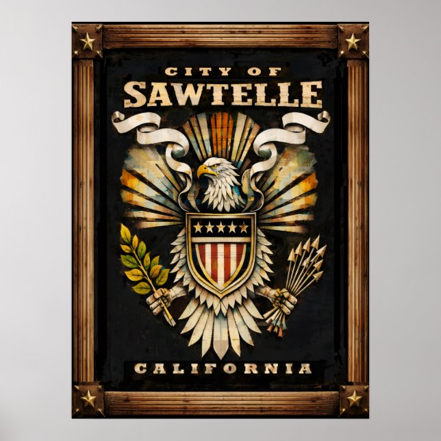 This Emblem of the City of Sawtelle Poster (Front)