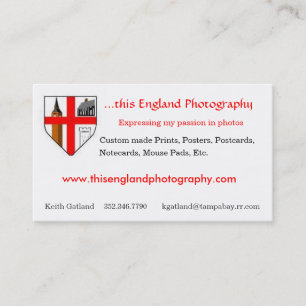 This England Photography Business Card