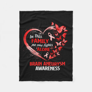 This Family Brain Aneurysm Butterfly  Fleece Blanket