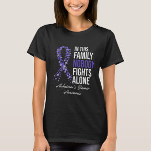 This Family Nobody Fights Alone Alzheimerheimer Br T-Shirt