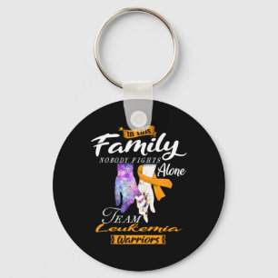 This Family Nobody Fights Alone Team Leukaemia War Key Ring