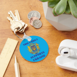 THIS FAMILY SUPPORTS UKRAINE KEY RING
