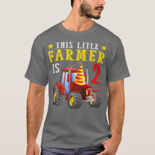 This Farmer Is 2nd Birthday Matching Tractor Farm  T-Shirt