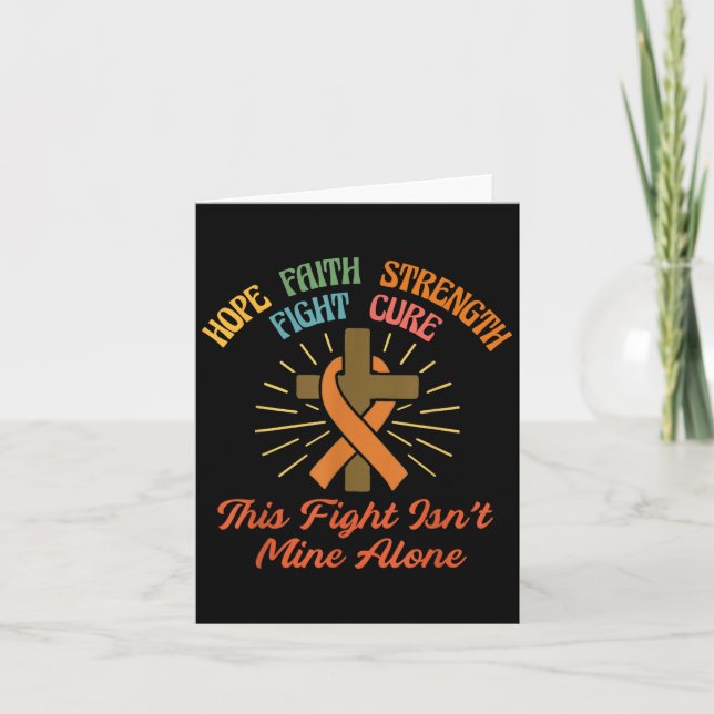 This Fight Isnt Mine Alone Leukaemia Awareness Chr Card (Front)