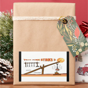 This fish stinks ! / Anti Trump, Rectangular Sticker