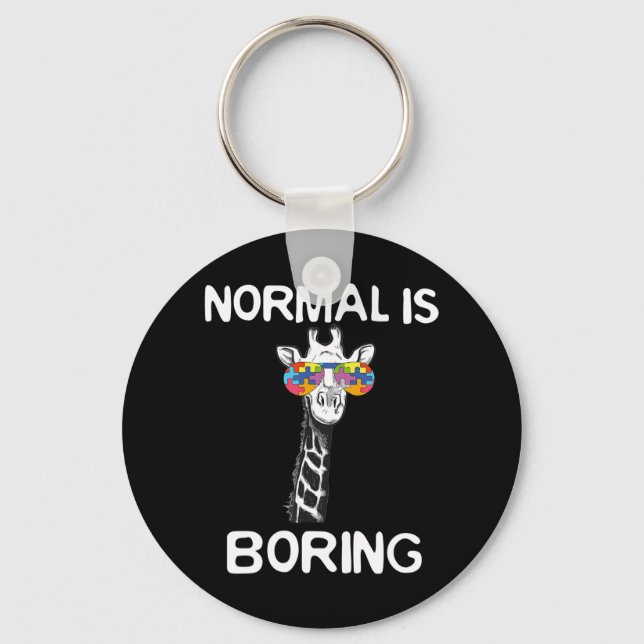 This funny graphic design features giraffe with co key ring (Front)