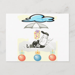 THIS GENTLEMAN IS SENDING ***CHRISTMAS WISHES*** HOLIDAY POSTCARD