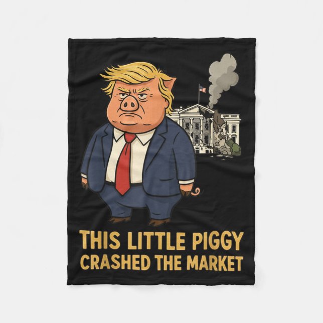 This Ggy Crashed The Market Funny Quote  Fleece Blanket (Front)