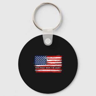 This Ggy Won't Be Quiet Funny Flag Key Ring