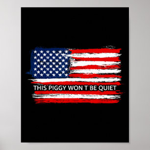 This Ggy Won't Be Quiet Funny Flag  Poster