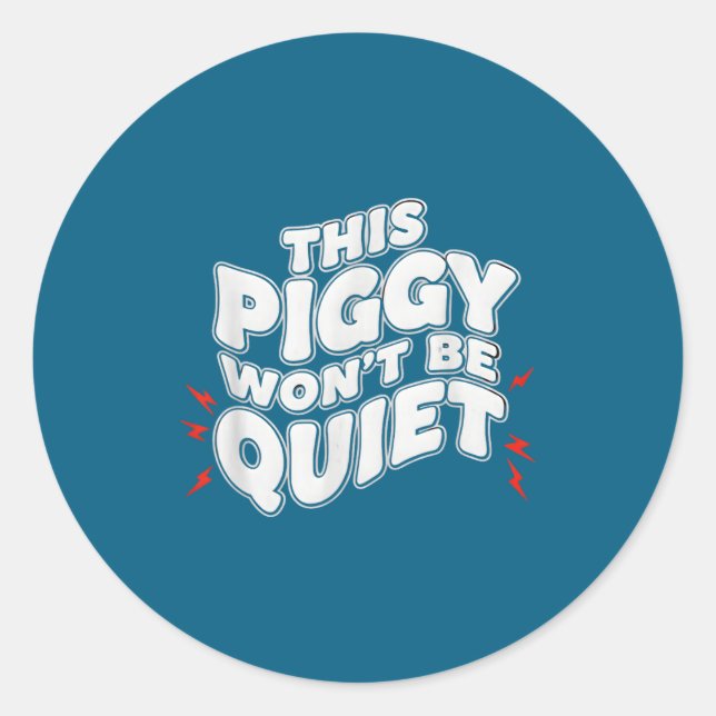 This Ggy Won't Be Quiet Man  Classic Round Sticker (Front)