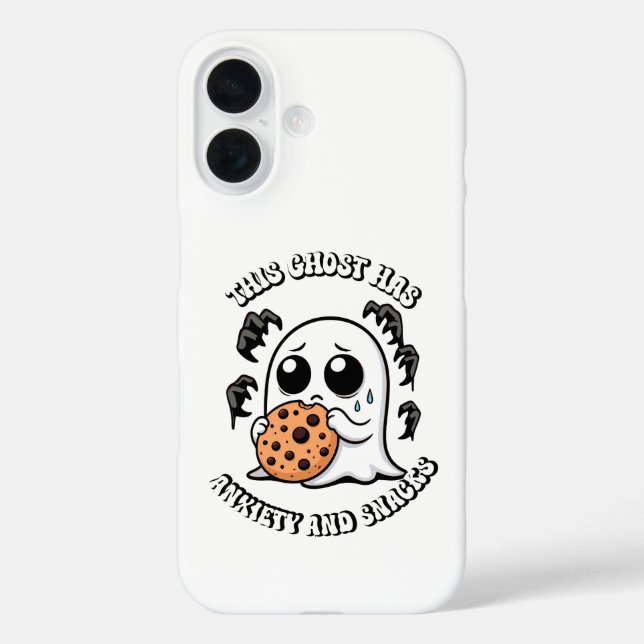 This Ghost Has Anxiety and Snacks   Case-Mate iPhone Case (Back)