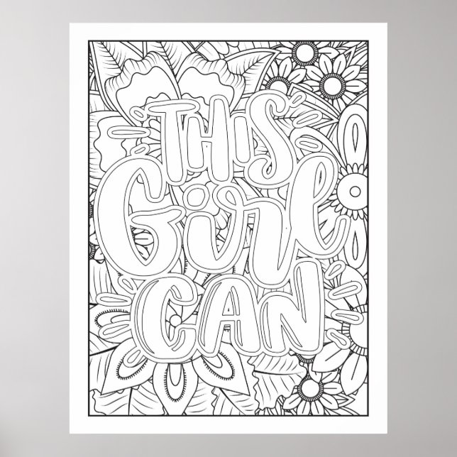 This Girl Can Colour It Yourself Poster (Front)