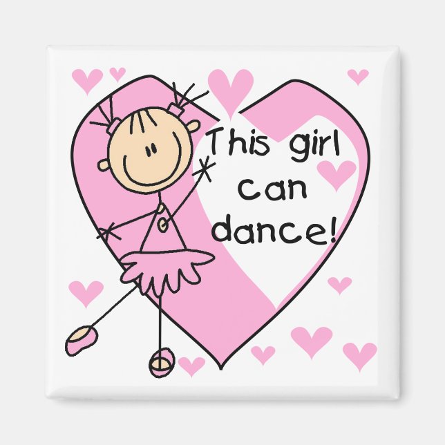 This Girl Can Dance T-shirts and Gifts Magnet (Front)