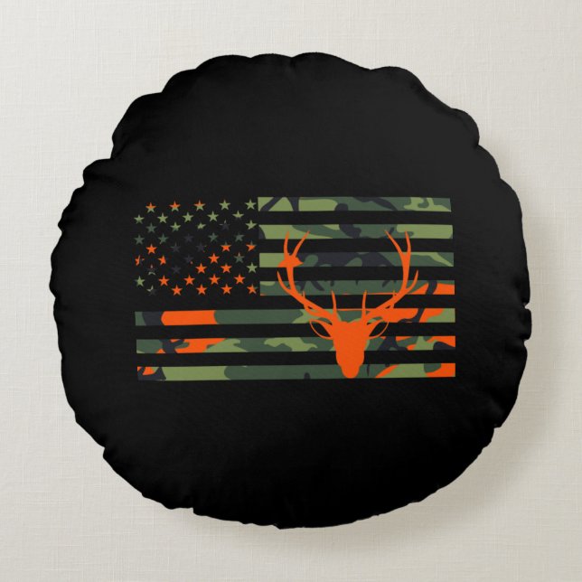 This Girl Can Hunt Essential Round Cushion (Front)