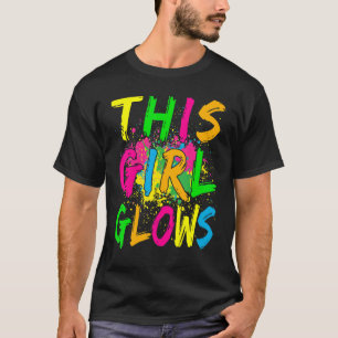 This Girl Glows 80s Retro Costume Party T-Shirt
