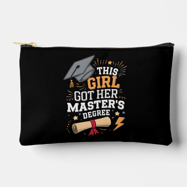 This Girl Got Her Master's Degree Graduation Accessory Pouch (Front)