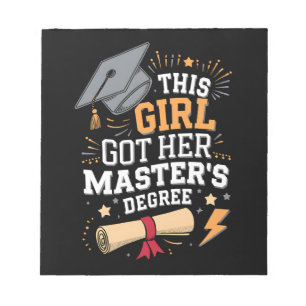 This Girl Got Her Master's Degree Graduation Notepad