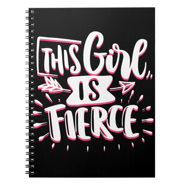 This Girl Is Fierce Girl Empowerment Notebook (Front)