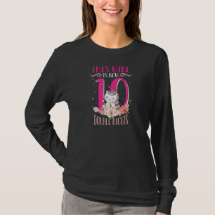 This Girl Is Now 10 Double Digits 10th Birthday U T-Shirt