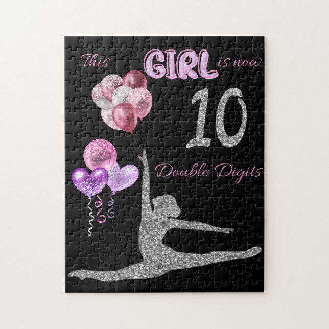 This Girl Is Now 10 Double Digits Gymnastics     Jigsaw Puzzle (Vertical)