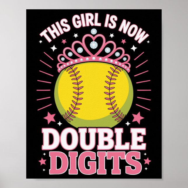 This Girl Is Now 10 Double Digits Softll Champion  Poster (Front)