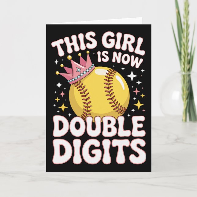 This Girl Is Now 10 Double Digits Softll Coach Dau Card (Front)