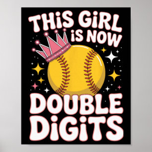 This Girl Is Now 10 Double Digits Softll Youth Ath Poster