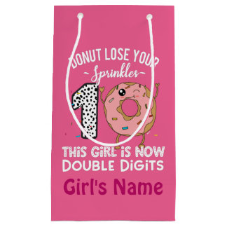 This Girl is Now Double Digits 10th Birthday Dough Small Gift Bag
