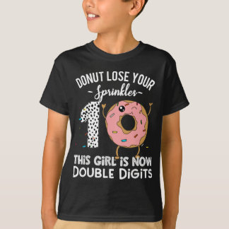 This Girl is Now Double Digits Funny Doughnut 10th T-Shirt