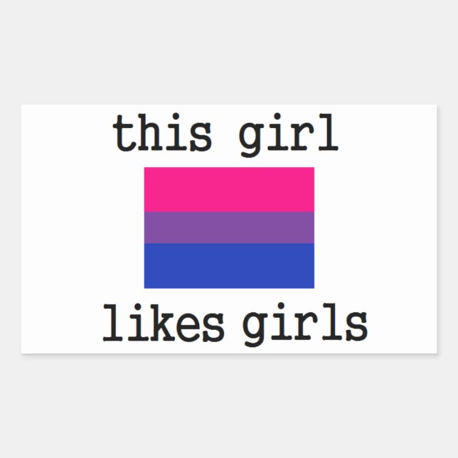 This Girl Likes Girls Bisexual Bi Pride Sticker (Front)
