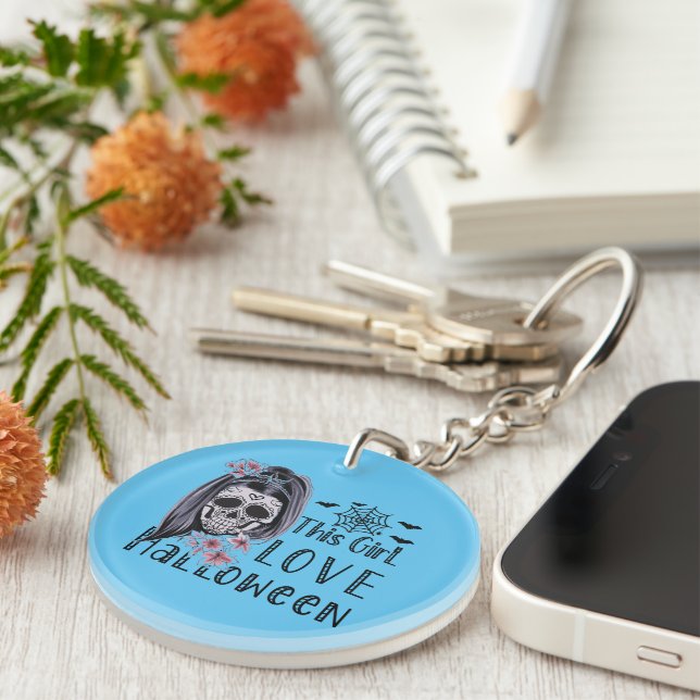 This Girl Love Halloween Key Ring (Front Right)
