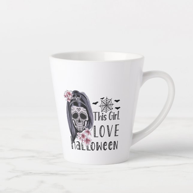 This Girl Love Halloween Latte Mug (Right)