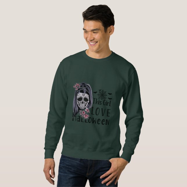 This Girl Love Halloween Sweatshirt (Front Full)