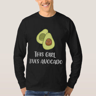 This Girl Loves Avocado Funny Fruit Lover Vegan Gi T-Shirt