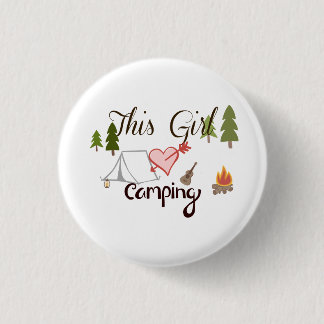This Girl Loves Camping 3 Cm Round Badge
