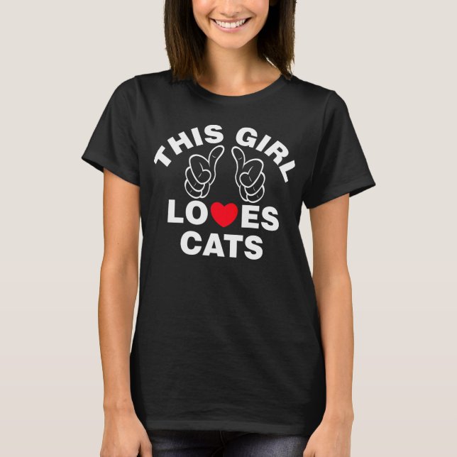 This Girl Loves Cats T-Shirt (Front)