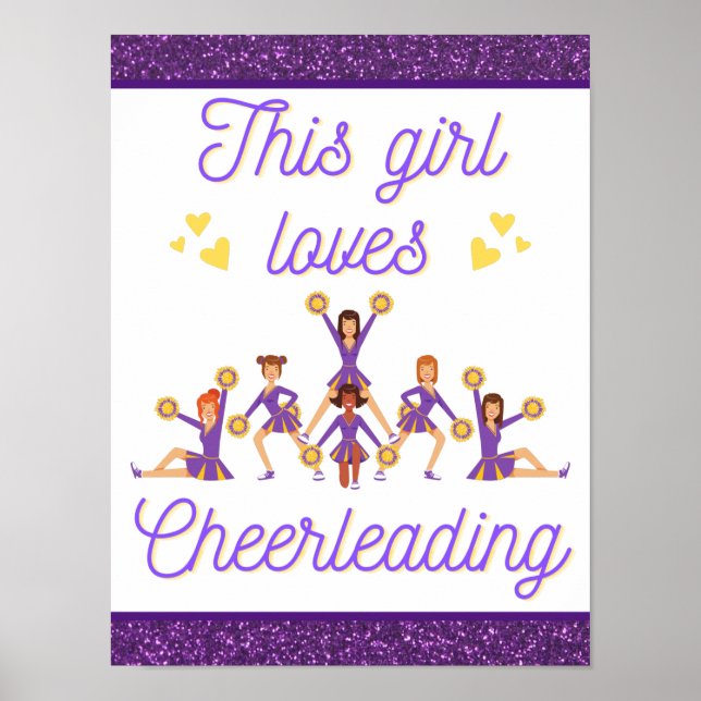 This Girl Loves Cheerleading Poster (Front)