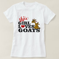 This Girl Loves Goats Sitting Cartoon Goat
