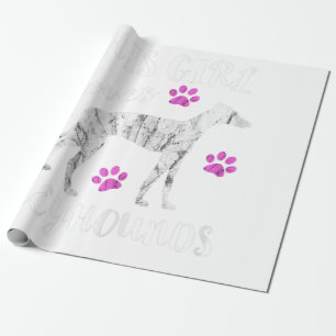 This Girl Loves Greyhounds Italian Greyhound Dog . Wrapping Paper