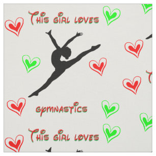 This Girl Loves Gymnastics Fabric