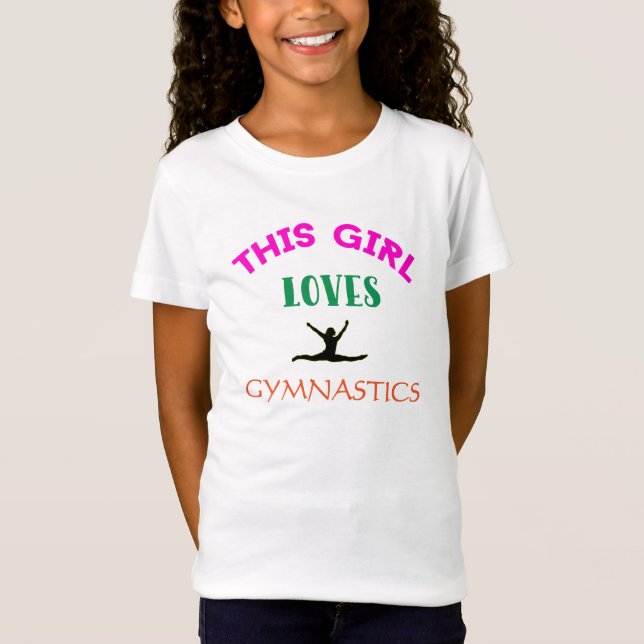 This Girl Loves Gymnastics Gymnast Quote T-Shirt (Front)