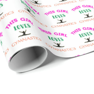 This Girl Loves Gymnastics Gymnast Quote Wrapping Wrapping Paper