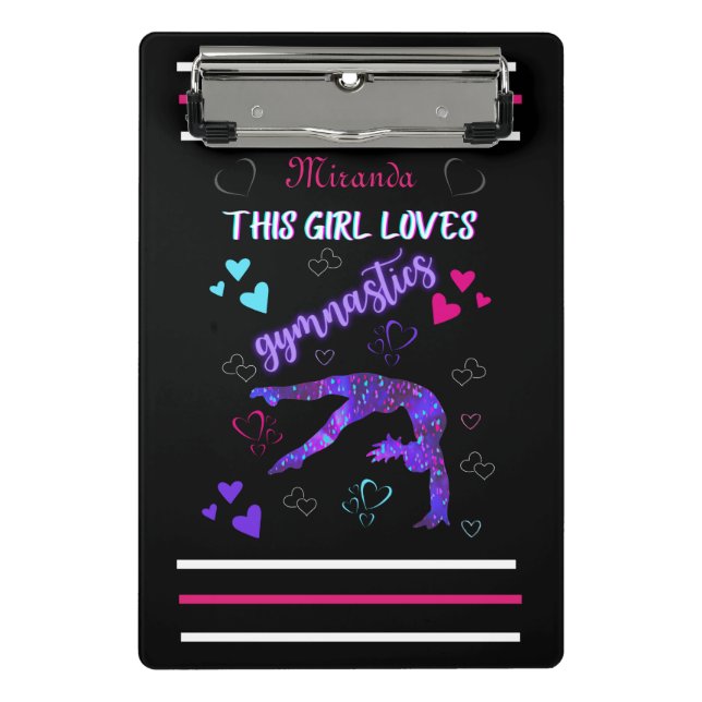 This Girl Loves Gymnastics   Mini Clipboard (Front)