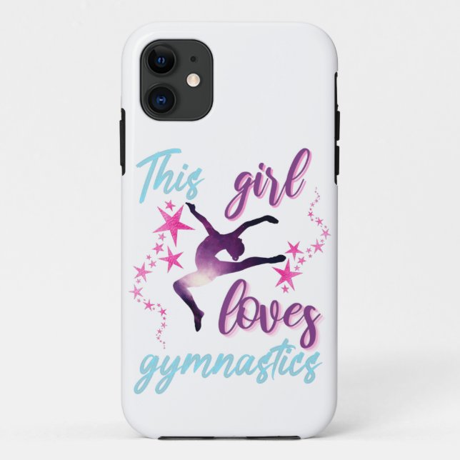 This Girl Loves Gymnastics Stars Leap Case-Mate iPhone Case (Back)