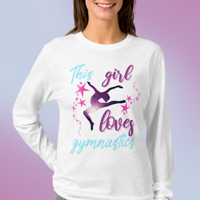 This Girl Loves Gymnastics Stars Leap T-Shirt (Creator Uploaded)