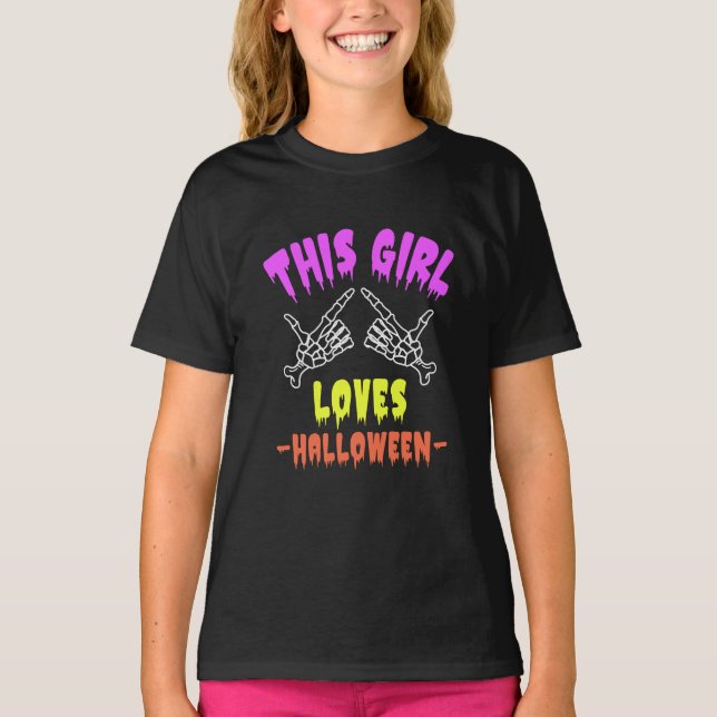 This Girl Loves Halloween T-Shirt (Front)