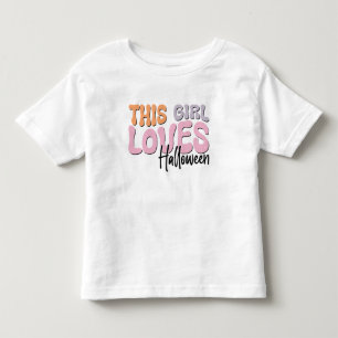 This Girl Loves Halloween Toddler T-Shirt
