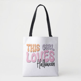 This Girl Loves Halloween Tote Bag